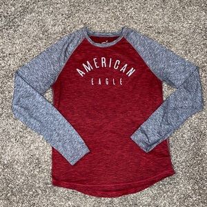 Crimson and Grey American Eagle Long Sleeve